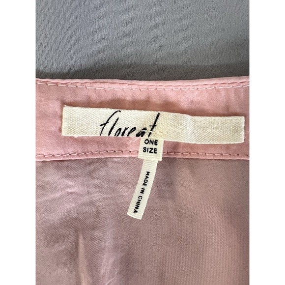 ANTHROPOLOGIE Floreat Bohemian Pink Peach Embroidered Poncho One Size - Picture 10 of 16